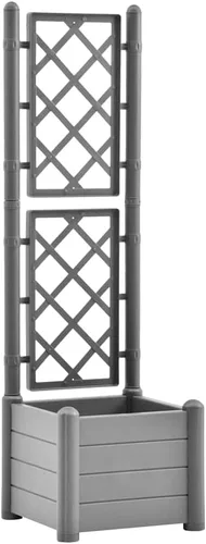 Miniatura 11 de vidaXL Cama elevada para jardín con enrejado, cama elevada para flores y plantas, maceta con orificio de drenaje, uso en exteriores e interiores
