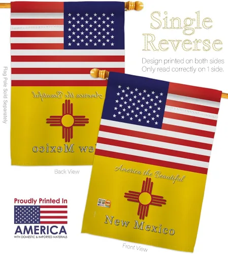 Miniatura 3 de Paquete de banderas de Estados Unidos para casa de México, con bordado de Estados Unidos, pequeño y decorativo, 11.0 x 15.7 in