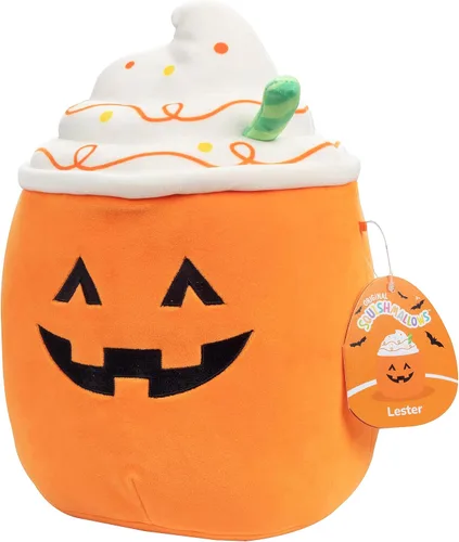 Miniatura 3 de Squishmallows - Peluche original de Lester, The Pumpkin Spice Latte, latte de calabazas y especias, 10 pulgadas, de Jazwares, juguete suave