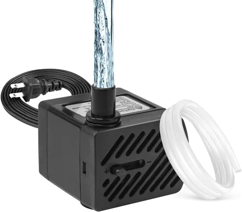 DaToo 50 gal/hr 3W Bomba de agua sumergible pequeña Bomba de fuente mini ultra silenciosa para acuario, tanque de peces, estanque, estatua, cultivos
