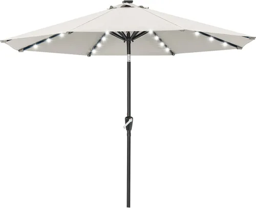 Miniatura 37 de ABCCANOPY Sombrillas solares duraderas para patio con 32 luces LED de 7.5 pies (beige claro)