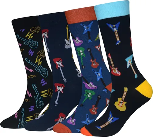 Miniatura 11 de Calcetines de caña corta casuales para hombre, de algodón, con motivo de animales, alocados y divertidos, 5 pares