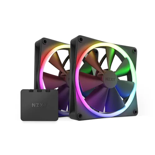 Miniatura 9 de NZXT F120 RGB Paquete Triple – 3 x ventiladores RGB PWM de 120 mm para PC con controlador RGB – Alto flujo de aire, bajo ruido – Rodamiento