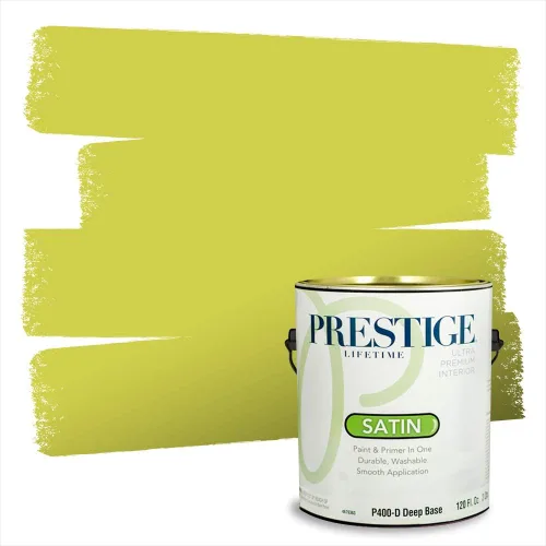 Miniatura 133 de PRESTIGE Paints Exterior Paint and Primer In One, 1-Gallon, Satin, Comparable Match of Benjamin Moore* Royal Linen* 931BM-PCM