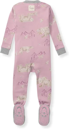 Miniatura 129 de Burt's Bees Baby Pijama para bebé niña, 100% algodón orgánico, pijama de una pieza, overol diagonal con cremallera, ajuste cómodo