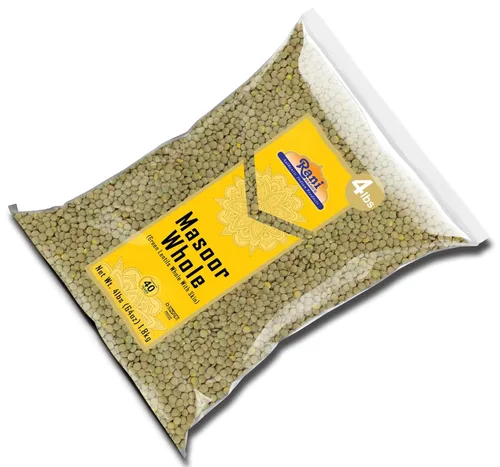 Miniatura 8 de Rani Masoor Enteras (Lentejas verdes enteras con piel) 64 onzas (4 libras) 4.0 lbs a granel ~ Todo natural Vegano Apto para gluten Sin OMG