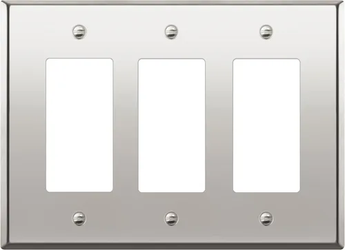 Miniatura 21 de LIDER Placa decorativa de pared de metal para interruptor o receptáculo, cubierta de salida de acero inoxidable, resistente a la corrosión