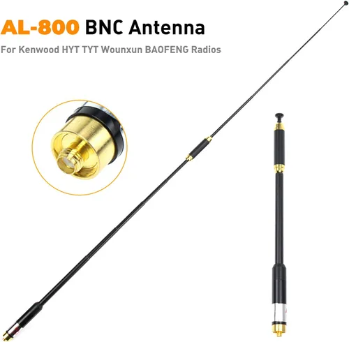 Miniatura 2 de AL-800 SMA-Antena de conector hembra Antena súper telescópica de alta ganancia VHF/UHF 144/430MHz para Kenwood TYT HYT Wouxun BAOFENG UV-5R UV-82 etc