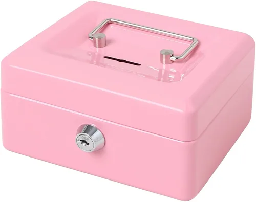 Miniatura 11 de Jssmst SMCB003 - Caja fuerte con cerradura, regalos de cumpleaños 2017, caja metálica para niños, adultos, resistente, 100% segura , Negro