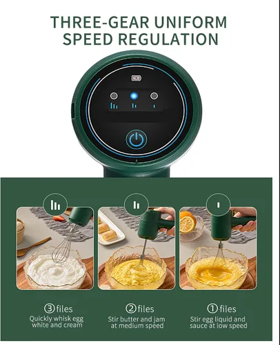 Miniatura 3 de Mezclador de mano eléctrico, pequeño mezclador de mano para el hogar, batidor de huevos de cocina adecuado para mezclar crema, pastel y mantequilla