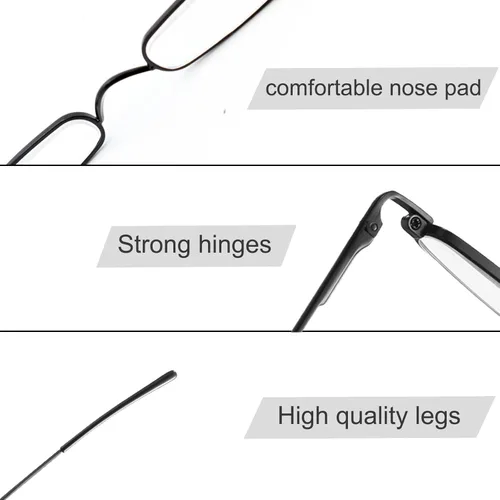Miniatura 5 de Mini gafas de lectura delgadas tipo bolígrafo con estuche de clip portátil, lectores de bolsillo pequeños para hombres y mujeres