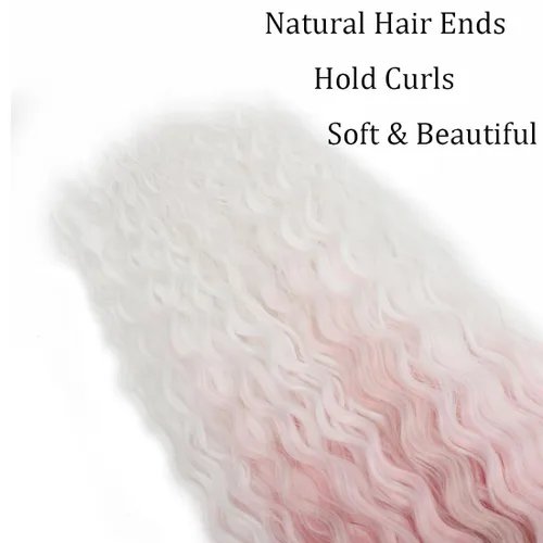 Miniatura 5 de Pelo de ganchillo Ocean Wave de 30 pulgadas, 3 paquetes de cabello trenzado de onda profunda, cabello rizado profundo con ganchillo para mujeres
