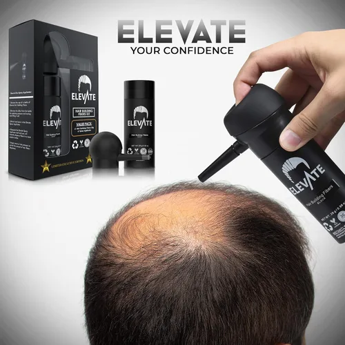 Miniatura 3 de ELEVATE Kit 2 en 1 de perfeccionamiento del cabello El juego incluye fibras espesadoras naturales y boquilla aplicadora de spray Oculta y espesa