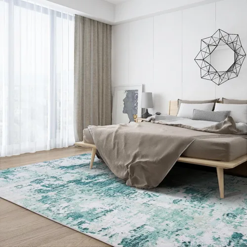 Miniatura 368 de Syalife 4x6 Alfombra Lavable para Área, Ultra Suave Antideslizante, Pila Baja, Alfombra Vintage Resistente a Manchas para Sala de Estar, Alfombra