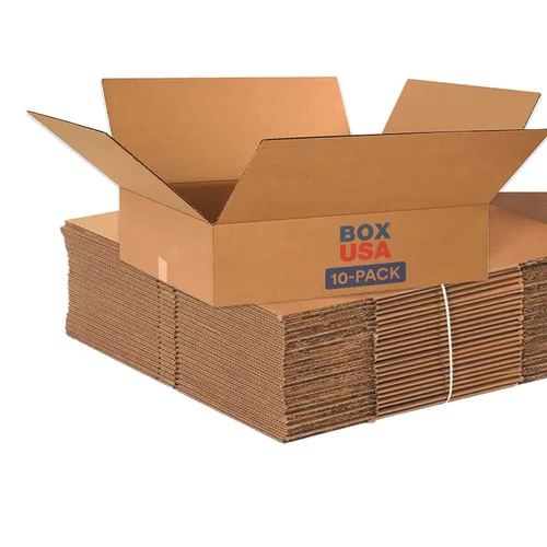 BOX USA Cajas de cartón corrugado planas de 24 x 20 x 6 pulgadas, planas, 24 pulgadas de largo x 20 pulgadas de ancho x 6 pulgadas de alto, paquete