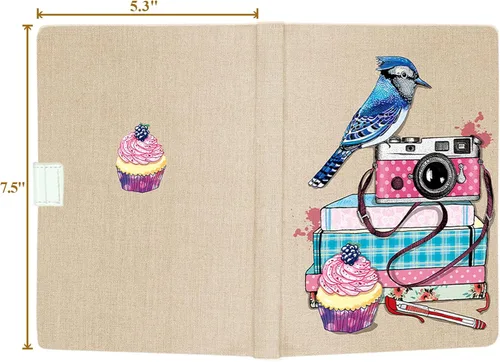 Miniatura 7 de Diario Blue Jay para niñas, regalo para adolescentes, niños, diario con bolígrafo y cierre magnético, 192 páginas para escribir, cuaderno forrado