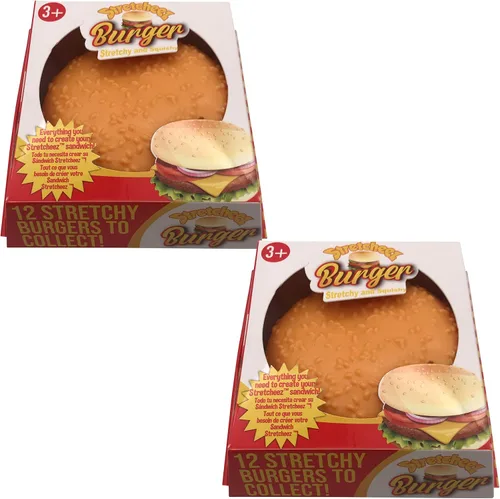Miniatura 7 de Stretcheez Hamburguesa – Comida de juego para niños – Alimentos y coberturas elásticos – Mezcla y combina – Colecciónalos todos – Funciona