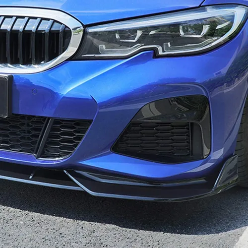 Miniatura 2 de NINTE Borde delantero para BMW G20 G28 3 Series M Sport 2019-2023, pintado negro brillante, 3 piezas