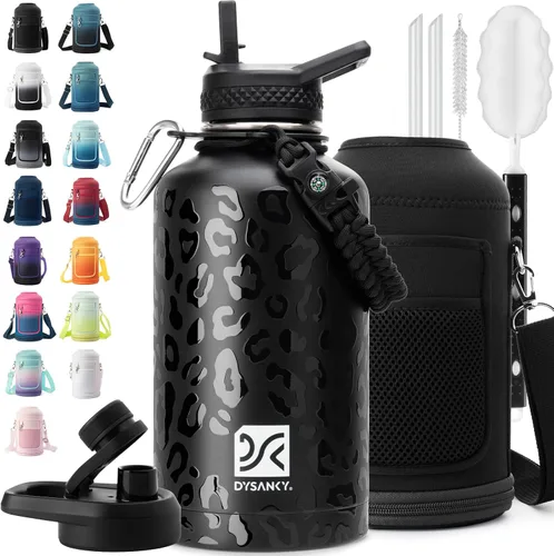 Miniatura 22 de DYSANKY Botella de agua aislada de 32 onzas, metal al vacío de acero inoxidable grueso, jarra de agua deportiva portátil para gimnasio y senderismo