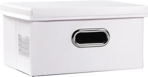 Miniatura 35 de PRANDOM - Cajas de almacenamiento grandes apilables con tapas (paquete de 5 unidades), contenedores organizadores de almacenamiento plegables