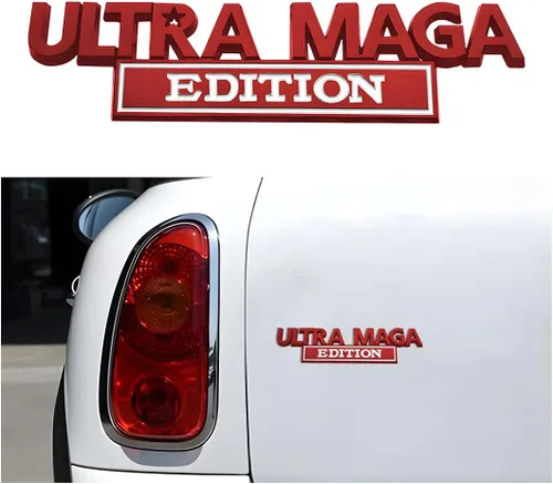 Miniatura 14 de AICEL Edición Ultra MAGA, emblemas de metal completo en 3D para coche, etiquetas de personalidad clásicas con adhesivo fuerte, insignias para coche