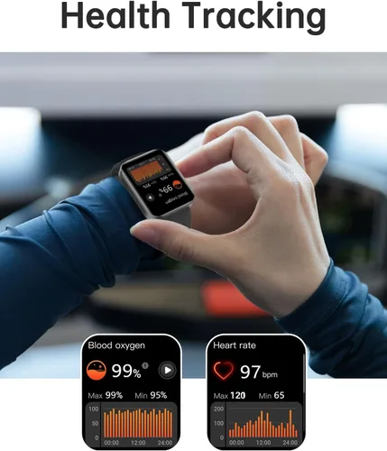 Miniatura 3 de Relojes inteligentes para mujeres y hombres (responder/hacer llamadas) compatibles con teléfonos iPhone/Android, monitor de ritmo cardíaco de 1.85
