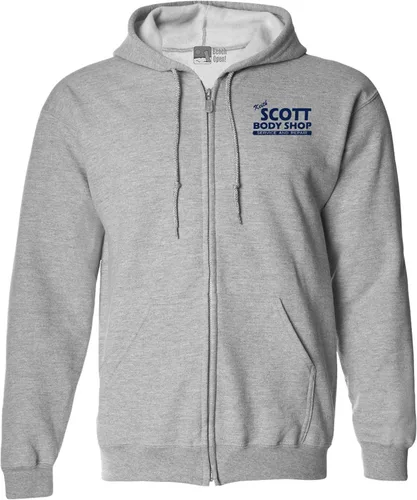 Sudadera con capucha y cremallera Keith Scott Body Shop TV en ambos lados