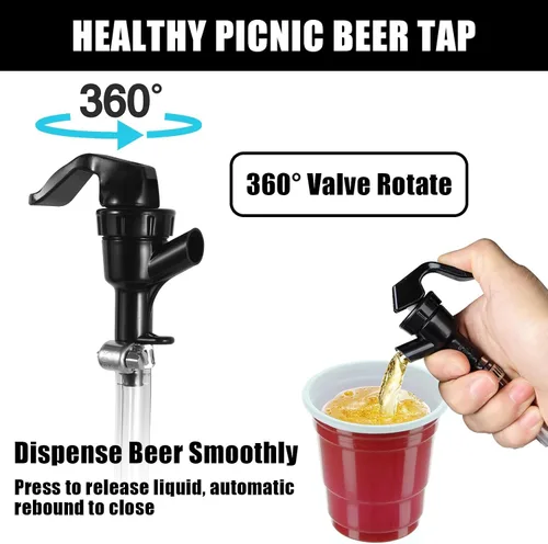 Miniatura 3 de MRbrew Kit de montaje de línea de cerveza con cerradura de bola de 5 pies, línea líquida de 3/16 pulgadas con grifo de picnic, tubo de preparación