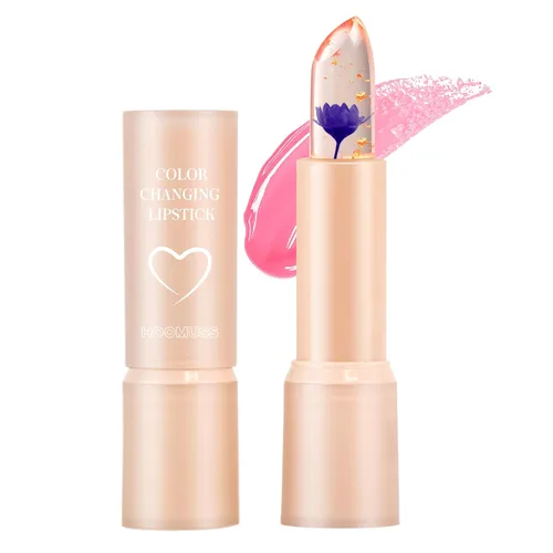 Miniatura 14 de Bálsamo labial de flores, lápiz labial que cambia de color para una sombra rosa perfecta, bálsamo labial de pH único para tus labios, bálsamo