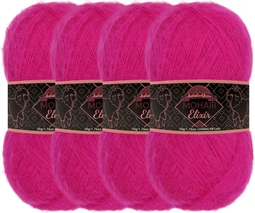 Miniatura 51 de JubileeYarn Mohair Elixir Yarn - 50g/Skein Baby Wool Blend - Cosmopolitan - 1 Skein
