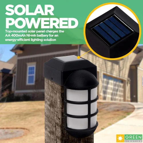 Miniatura 5 de GreenLighting Marina - Luces solares para tapa de poste de 4 x 4 pulgadas, luz solar de madera nominal para exteriores, poste de valla, paisajismo
