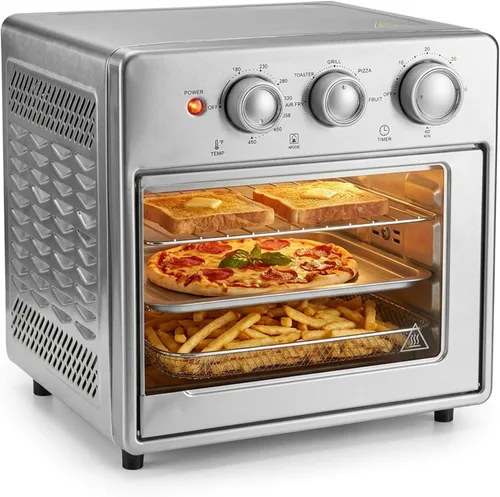 Simple Deluxe Combo de horno tostador con freidora de aire de 16.9 cuartos de galón, horno de convección 5 en 1 con freidora de aire, parrilla,