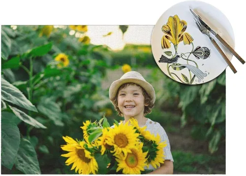 Miniatura 4 de Manteles individuales personalizables, personaliza tu nombre, foto texto, tapete para mesa de niños, lavable y resistente al calor, para mesa