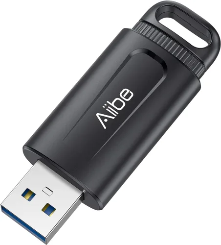 Miniatura 8 de Aiibe Unidad flash USB de 128 GB, paquete de 2 unidades – Unidad de memoria USB 2.0 de 128 GB con llavero (negro y rojo)