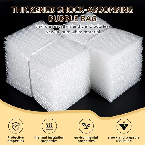 Miniatura 6 de 100 piezas de bolsas de burbujas, bolsas de burbujas de 6”x8” para compras, bolsas de acolchado de burbujas de doble pared para envío, embalaje