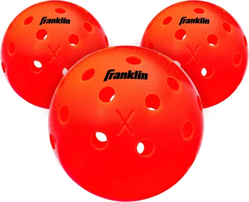 Miniatura 18 de Franklin Sports X-40 pelotas de Pickleball al aire libre - Bola oficial del Pickleball de EE. UU., APP Tour + US Open - Tamaño reglamentario Lava