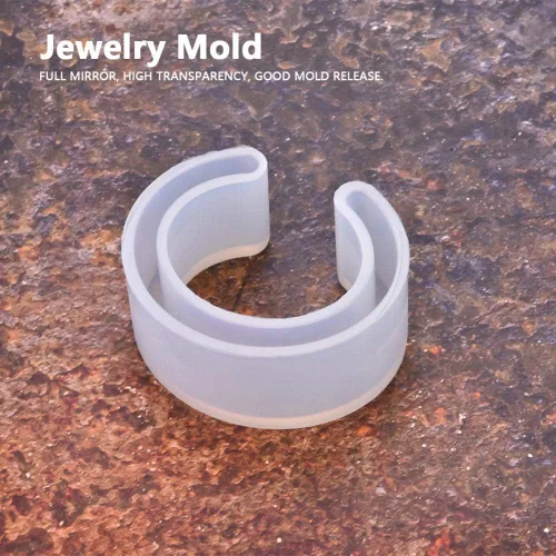 Miniatura 3 de Pulsera de silicona con fuente C, pulsera abierta de bricolaje, fundición de resina para fabricación de joyas