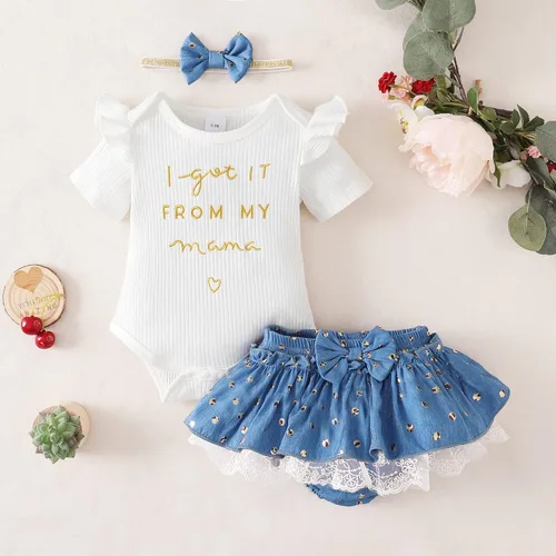 Miniatura 57 de Mioglrie Conjunto de ropa para bebé recién nacida, conjunto de pantalones cortos, conjunto floral de verano, ropa de bebé linda para niña
