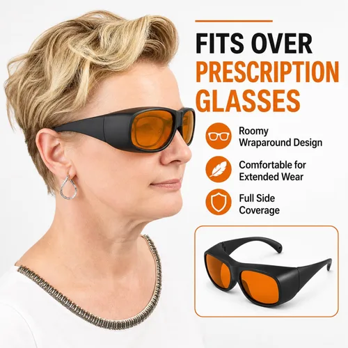 Miniatura 3 de LaserPair - Gafas de seguridad láser de 355 nm, 405 nm, 445 nm, 450 nm, 532 nm, 740 nm, 980 nm, 1064 nm, q conmutadas, gafas de eliminación