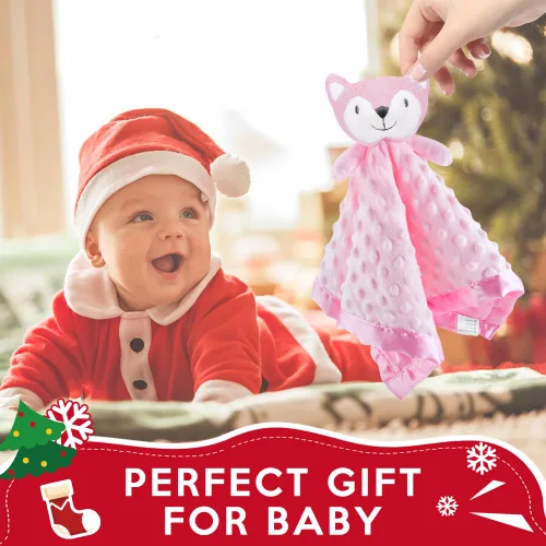 Miniatura 3 de Pro Goleem Loveys para Bebés - Manta de seguridad suave para bebés, juguete para acurrucarse, animales de peluche para recién nacidos, regalos de Q