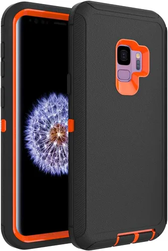 Miniatura 32 de Funda para Galaxy S21, Funda Resistente de Grado Militar Resistente a los Golpes y a Prueba de Caídas para Samsung Galaxy S21, Negro+Naranja Negro