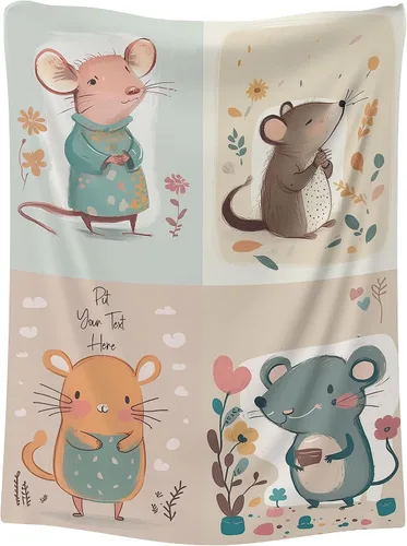 Miniatura 25 de Personalized Baby Blankets for Girls and Boy - Unique Cat, Birthday Gifts for Cat Lovers, Cat Dad Gifts for Men, and Funny Cat Gifts for Women 30" x