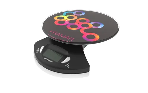 FRAMAR Báscula de color para peluquería – Báscula digital para color de cabello, para cocina, alimentos, estilista, fácil de limpiar, precisa –