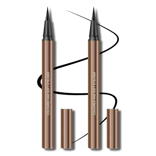 KYDA Delineador de ojos líquido negro, tinte mate natural, punta ultrafina, lápiz delineador de ojos pigmentado duradero, fórmula suave y sedosa,