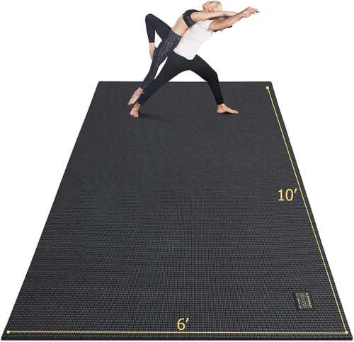 GXMMAT Large Yoga Mat 12'x6'/10'x6'/6'x8'(7mm), Extra Thick Workout Mats for Home Gym Flooring, Ultra Comfortable Non-Slip Quick Resilient Barefoot