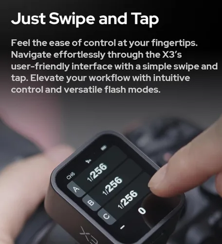 Miniatura 2 de Godox Disparador de flash X3C X3-C para cámara Canon, transmisor de pantalla táctil OLED inalámbrico TTL de 2.4G, compatible con TTL