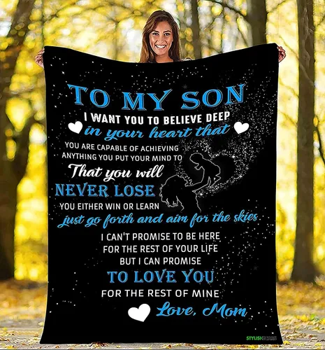 Miniatura 8 de To My Son Believe Deep in Your Heart, manta de forro polar, regalo para hijo de parte de mamá, día del niño, regalos de cumpleaños para hijo. Manta
