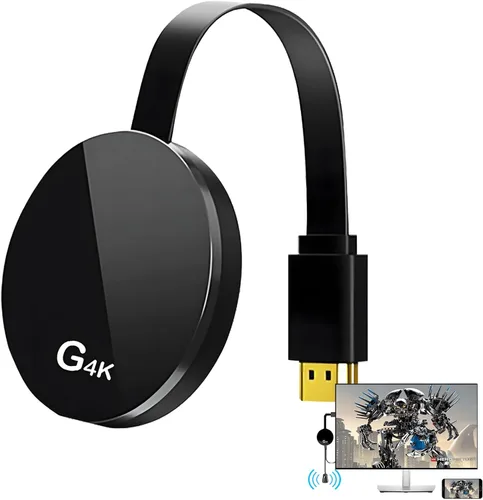 Adaptador de reflejo de pantalla 4K, adaptador inalámbrico de pantalla HDMI | Compatible con AirPlay, Miracast y DLNA. Refleja el contenido de