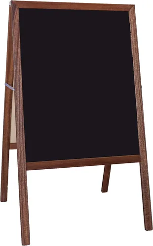 Miniatura 2 de Crestline Products Caballete Marquee (2 Pizarras Negras), Caballete de Acera de Madera Dura Teñida - 42" A x 24" A