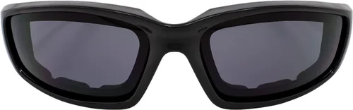 Miniatura 4 de Birdz Gafas de sol Oriole acolchadas para montar en motocicleta, día noche, amanecer, atardecer, 3 pares de montura negra brillante con amarillo